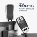 kwmobile Autoschlüssel Hülle kompatibel mit Audi 3-Tasten Smartkey Autoschlüssel (nur Keyless Go) - Schlüsselhülle Silikon Cover