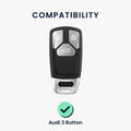 kwmobile Autoschlüssel Hülle kompatibel mit Audi 3-Tasten Smartkey Autoschlüssel (nur Keyless Go) - Schlüsselhülle Silikon Cover
