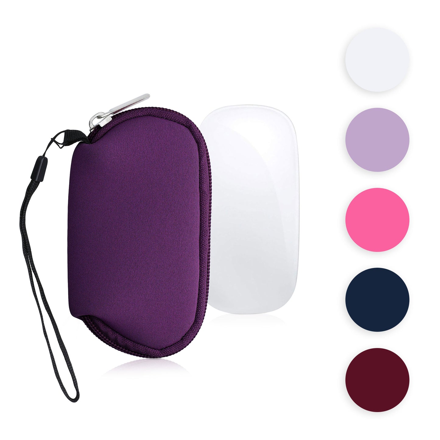 kwmobile Hülle kompatibel mit Apple Magic Mouse 1 / 2 - Neopren Hülle für PC Mouse Schutzhülle - Computer Maus Tasche - Neopren Tasche für PC-Maus - Deep Ocean Schwarz Deep Ocean  