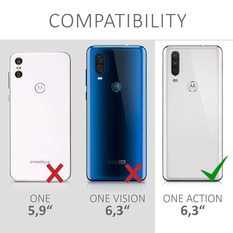 kwmobile Handyhülle für Motorola One Action Hülle Cover Kabelloses Laden Schutzhülle