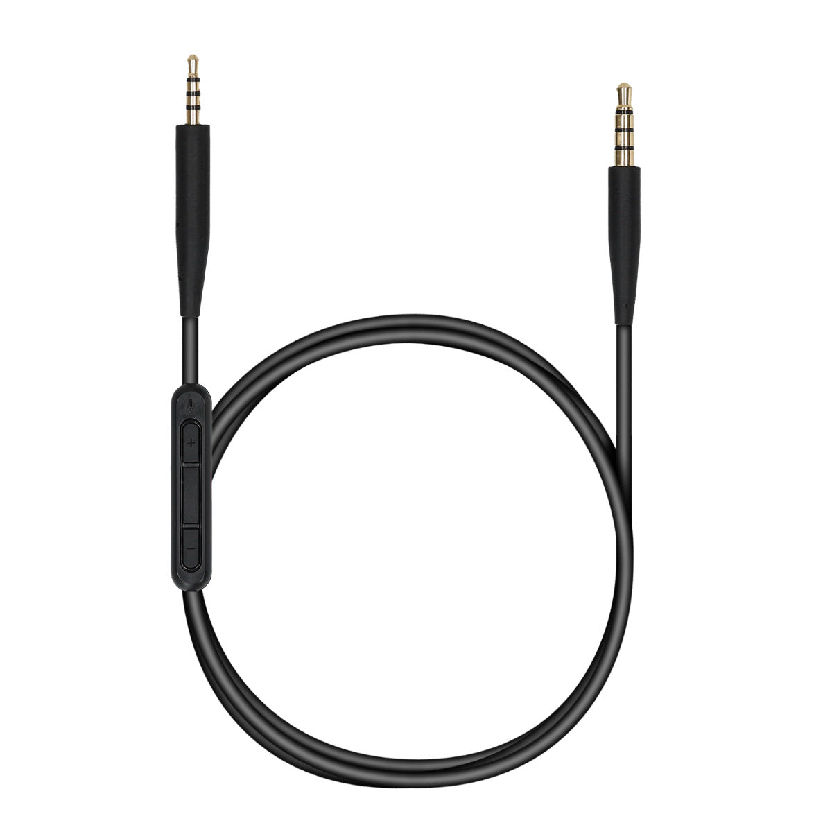 kwmobile Kopfhörerkabel für Bose QuietComfort 35 - Ersatz Kabel 140 cm Mikrofon Lautstärkeregler - 3.5mm Klinke Schwarz  