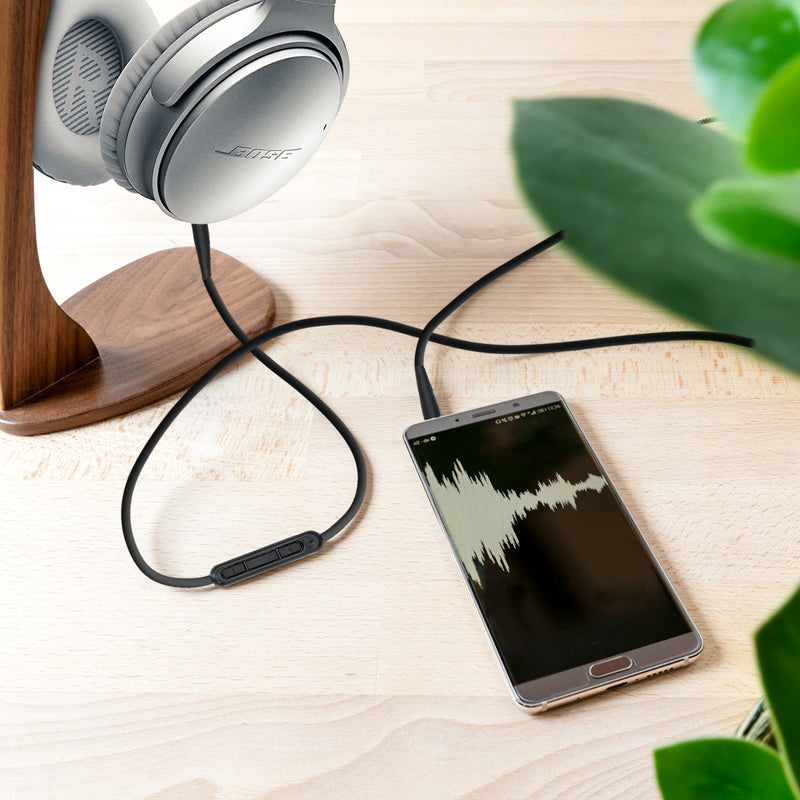 kwmobile Kopfhörerkabel für Bose QuietComfort 35 Ersatz Kabel Mikrofon Lautstärkeregler 3.5mm Klinke