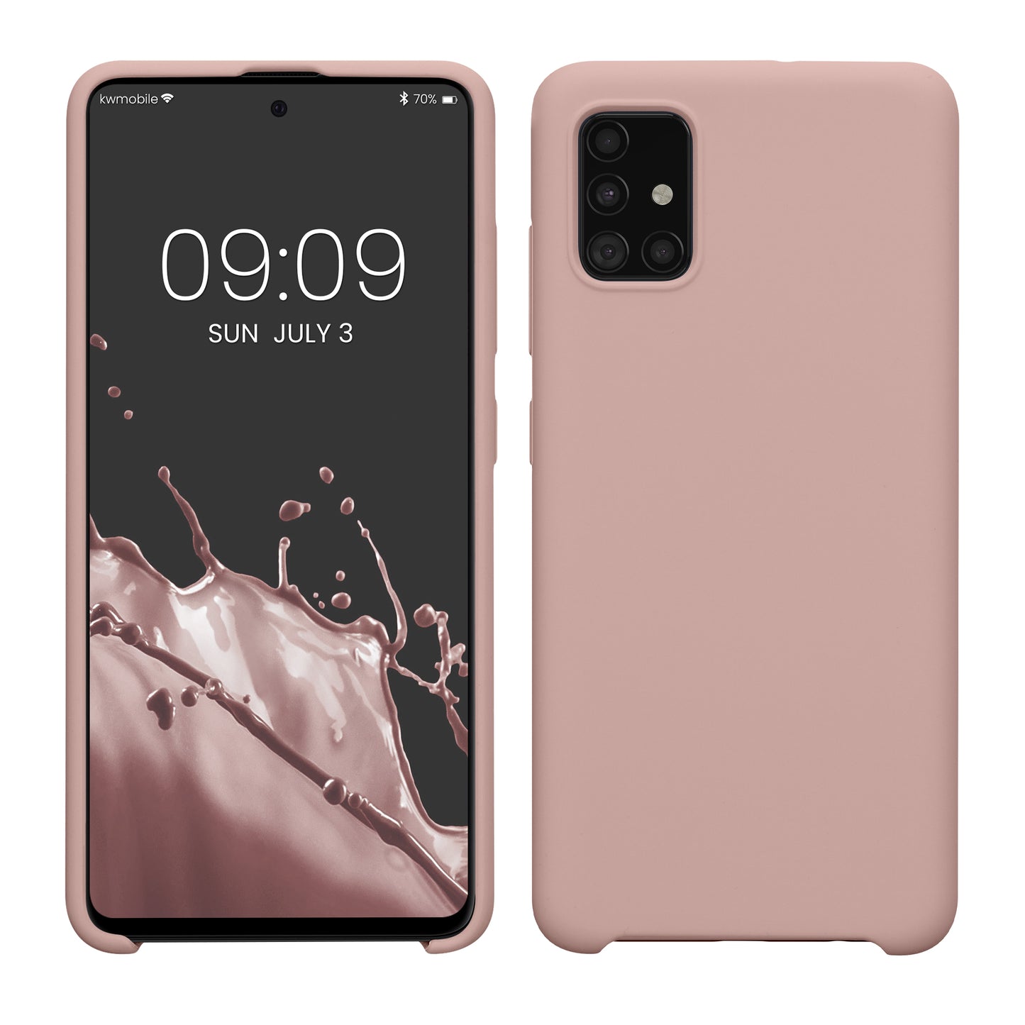 kwmobile Handyhülle für Samsung Galaxy A51 Hülle - Case Silikon - Kabelloses Laden - Schutzhülle Cover