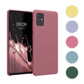 kwmobile Hülle kompatibel mit Samsung Galaxy A51 Hülle - Silikon Handy Case - Handyhülle weiche Oberfläche - kabelloses Laden - Rainwashed Grün Rainwashed Grün  