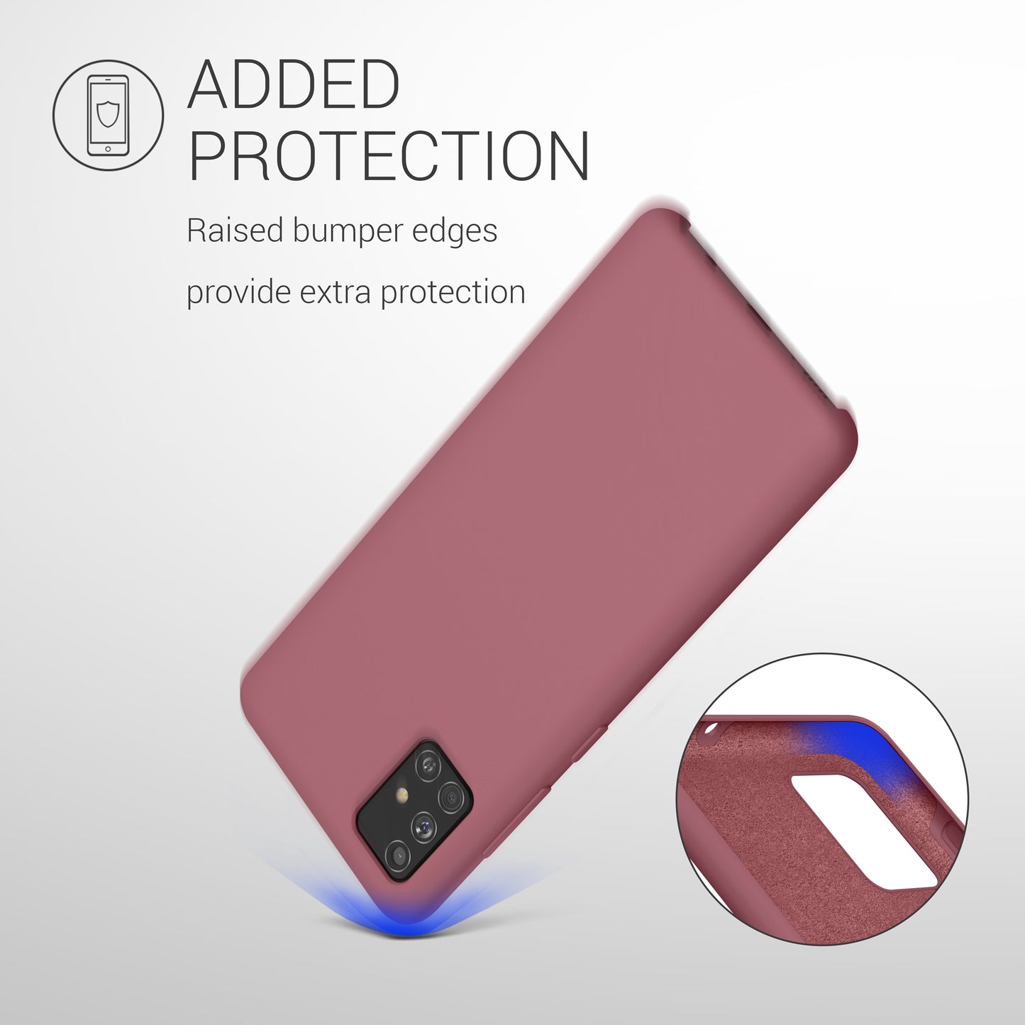 kwmobile Handyhülle für Samsung Galaxy A51 Hülle - Case Silikon - Kabelloses Laden - Schutzhülle Cover