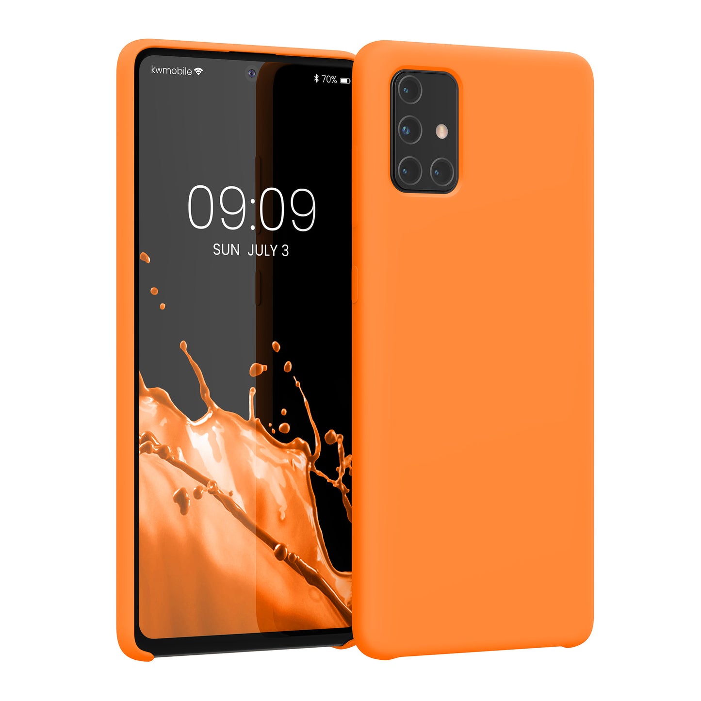 kwmobile Handyhülle für Samsung Galaxy A71 Hülle - Case Silikon - Kabelloses Laden - Schutzhülle Cover