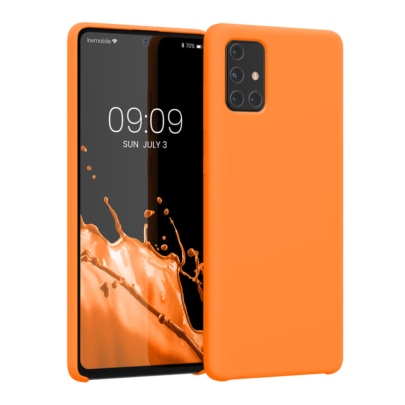 kwmobile Handyhülle für Samsung Galaxy A71 Hülle - Case Silikon - Kabelloses Laden - Schutzhülle Cover
