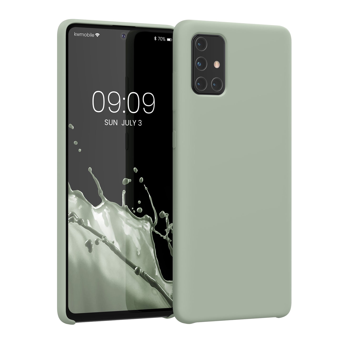 kwmobile Handyhülle für Samsung Galaxy A71 Hülle - Case Silikon - Kabelloses Laden - Schutzhülle Cover