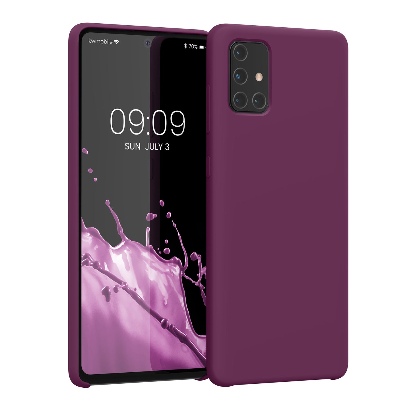 kwmobile Handyhülle für Samsung Galaxy A71 Hülle - Case Silikon - Kabelloses Laden - Schutzhülle Cover