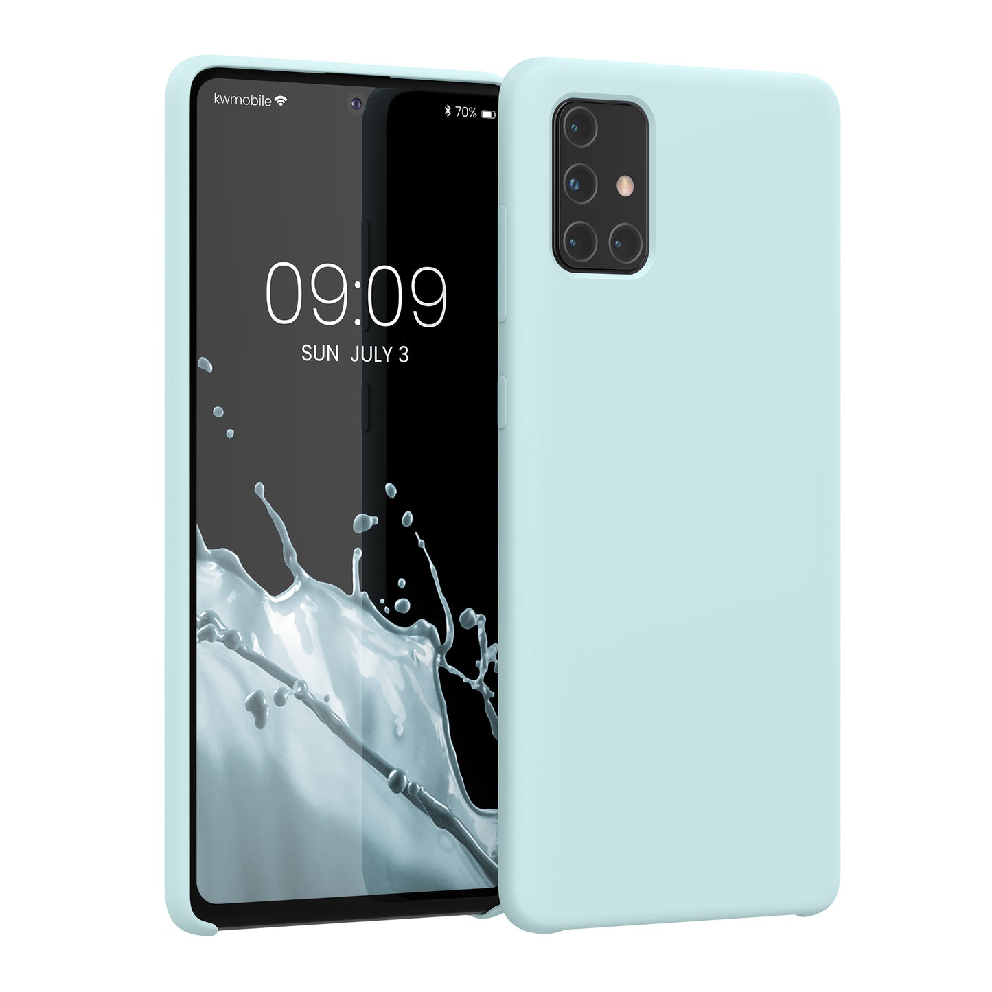 kwmobile Handyhülle für Samsung Galaxy A71 Hülle - Case Silikon - Kabelloses Laden - Schutzhülle Cover