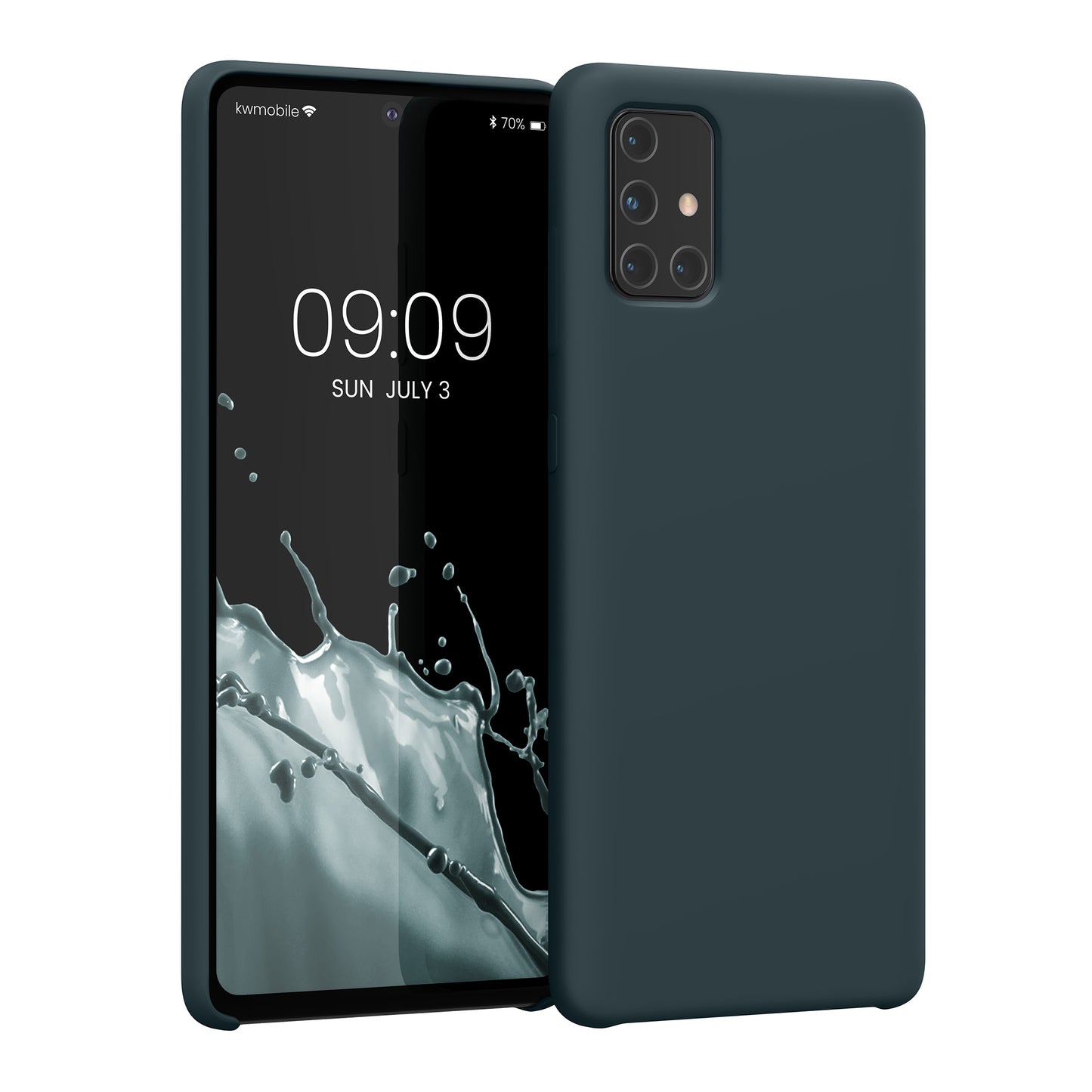 kwmobile Handyhülle für Samsung Galaxy A71 Hülle - Case Silikon - Kabelloses Laden - Schutzhülle Cover