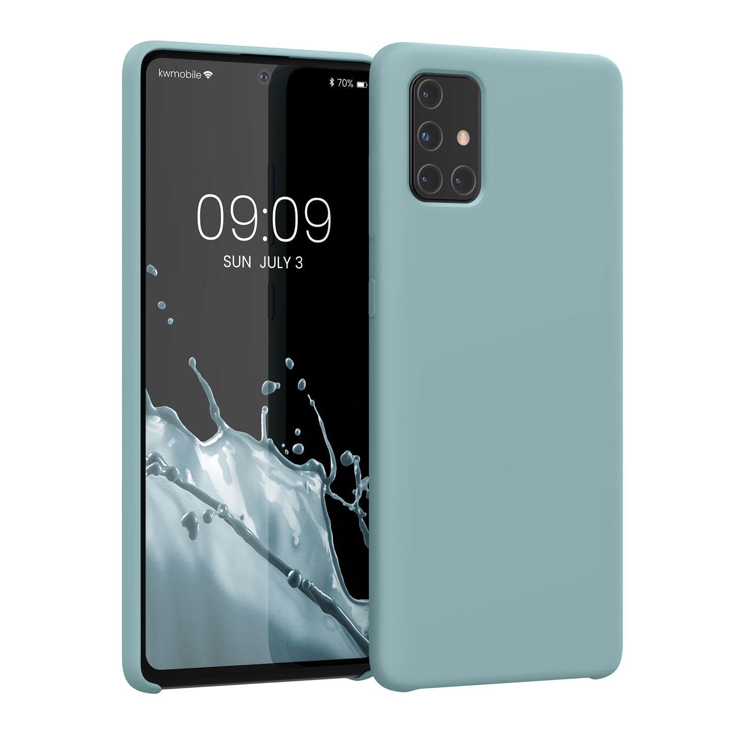 kwmobile Handyhülle für Samsung Galaxy A71 Hülle - Case Silikon - Kabelloses Laden - Schutzhülle Cover