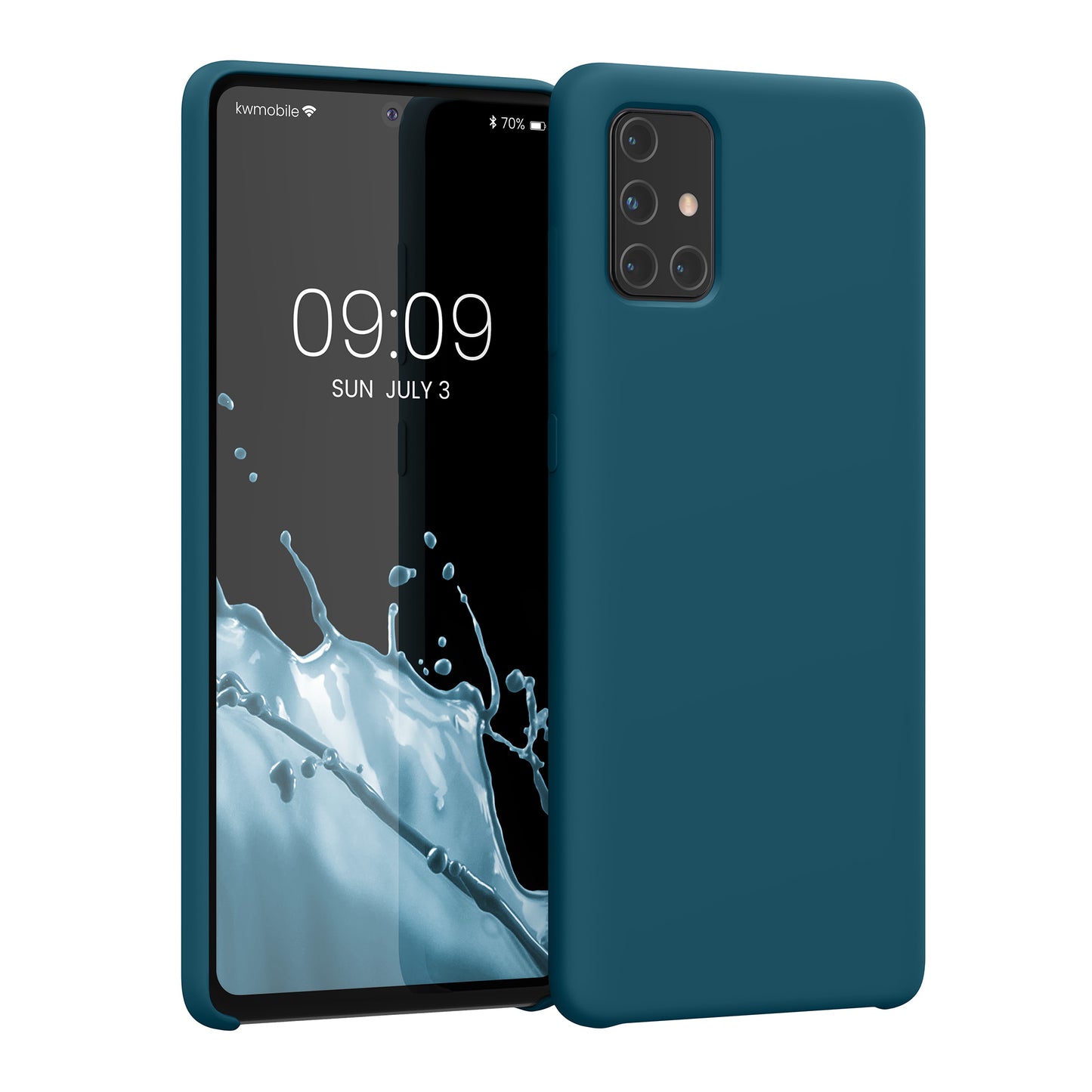 kwmobile Handyhülle für Samsung Galaxy A71 Hülle - Case Silikon - Kabelloses Laden - Schutzhülle Cover