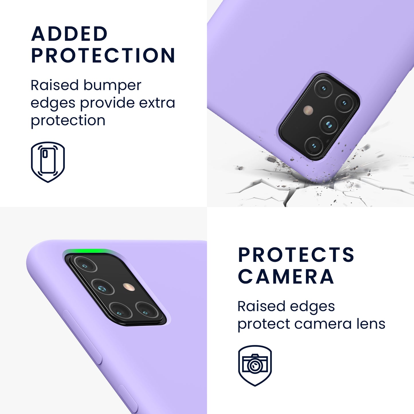 kwmobile Handyhülle für Samsung Galaxy A71 Hülle - Case Silikon - Kabelloses Laden - Schutzhülle Cover