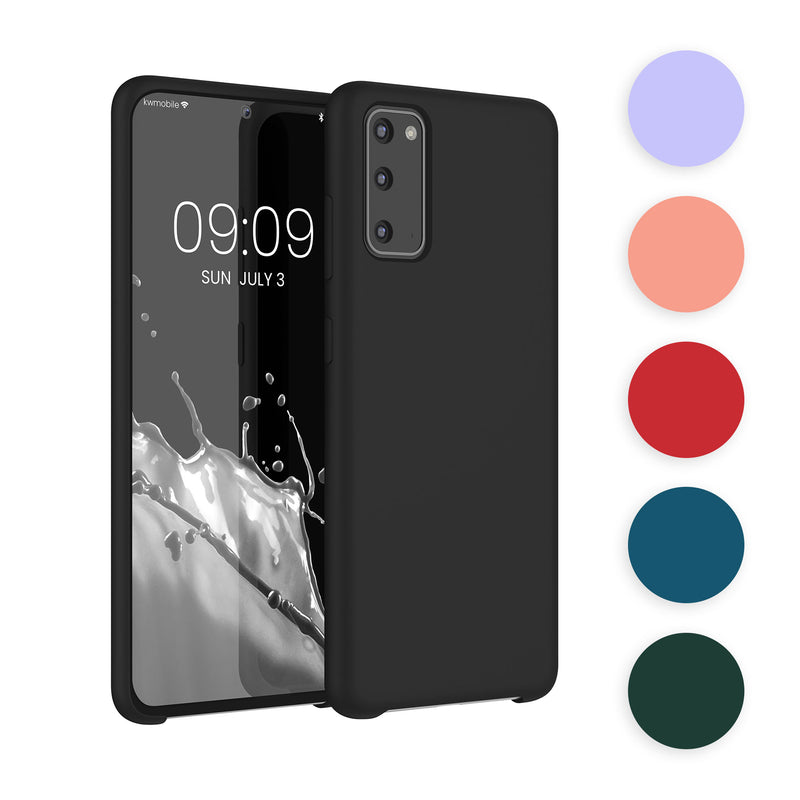 kwmobile Hülle kompatibel mit Samsung Galaxy S20 Hülle - Silikon Handy Case - Handyhülle weiche Oberfläche - kabelloses Laden - Bordeaux Violett Bordeaux Violett  