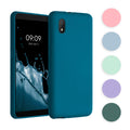 kwmobile Hülle kompatibel mit Alcatel 1B (2020) Hülle - weiches TPU Silikon Case - Cover geeignet für kabelloses Laden - Karibikblau Karibikblau  