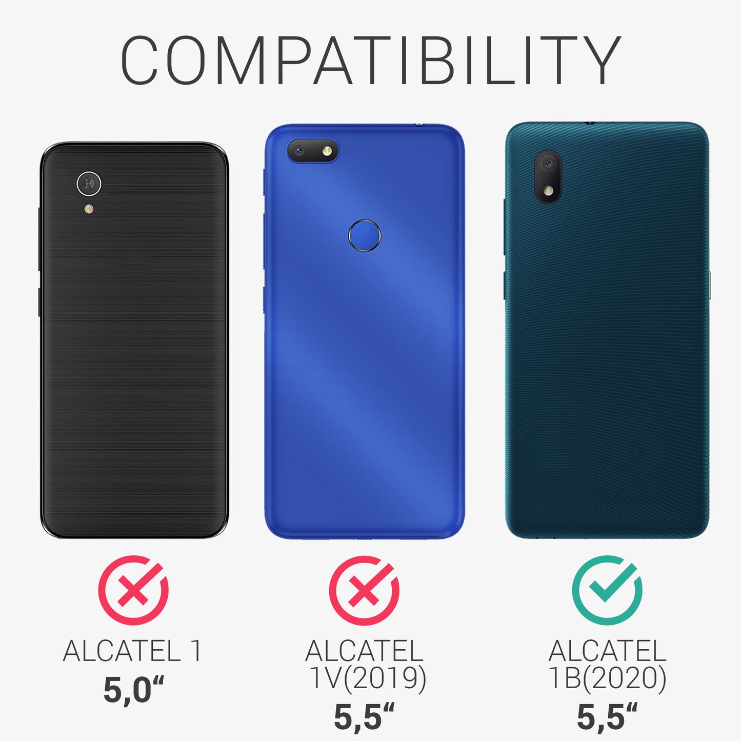 TPU Hülle für Alcatel 1B (2020) in Karibikblau