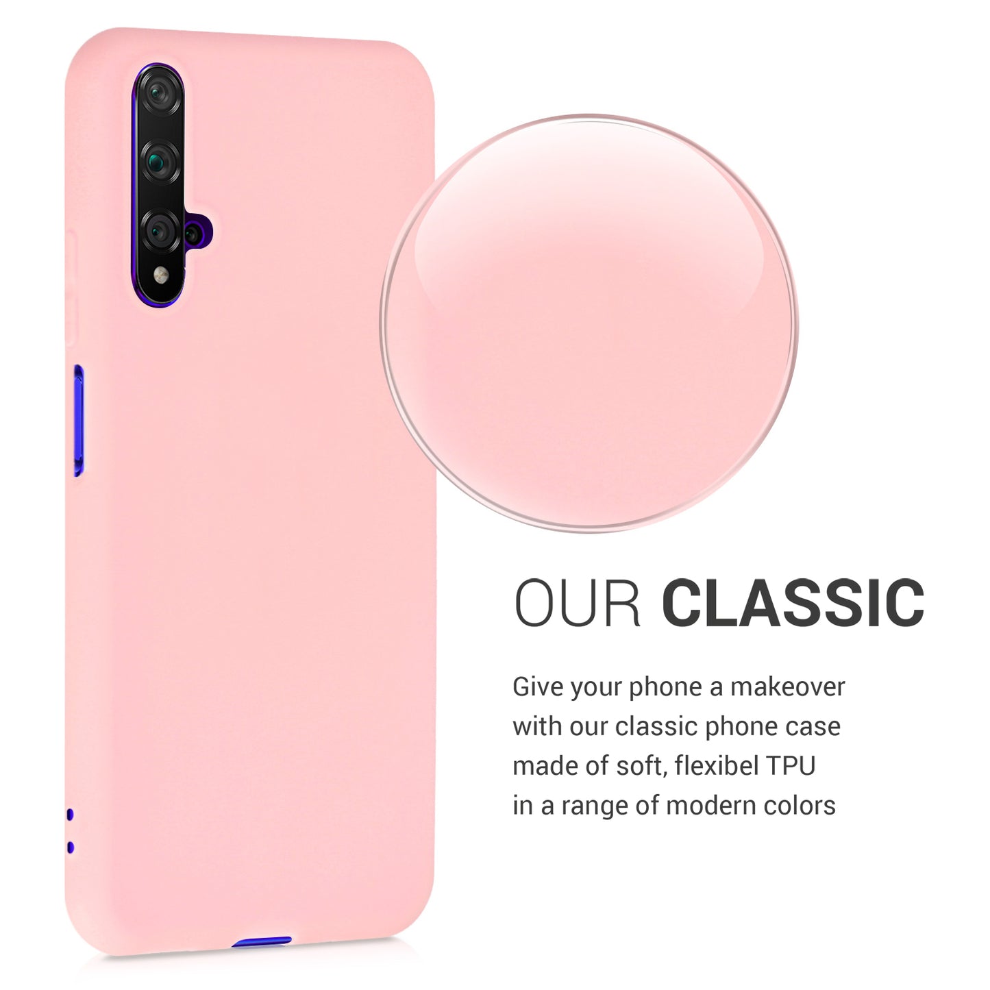 kwmobile Handyhülle für Huawei Nova 5T Hülle - Kabelloses Laden - Schutzhülle Cover