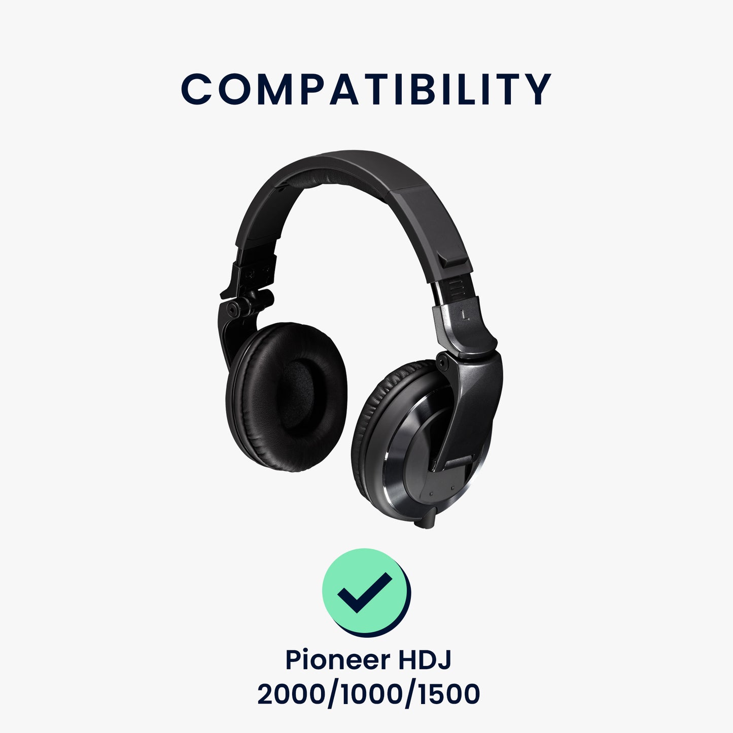 kwmobile Ohr Polster für Pioneer HDJ 2000/1000/1500 Ohrpolster Ersatz Kopfhörer Ersatzteile Over Ear Headphones