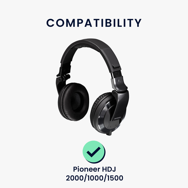 kwmobile Ohr Polster für Pioneer HDJ 2000/1000/1500 Ohrpolster Ersatz Kopfhörer Ersatzteile Over Ear Headphones