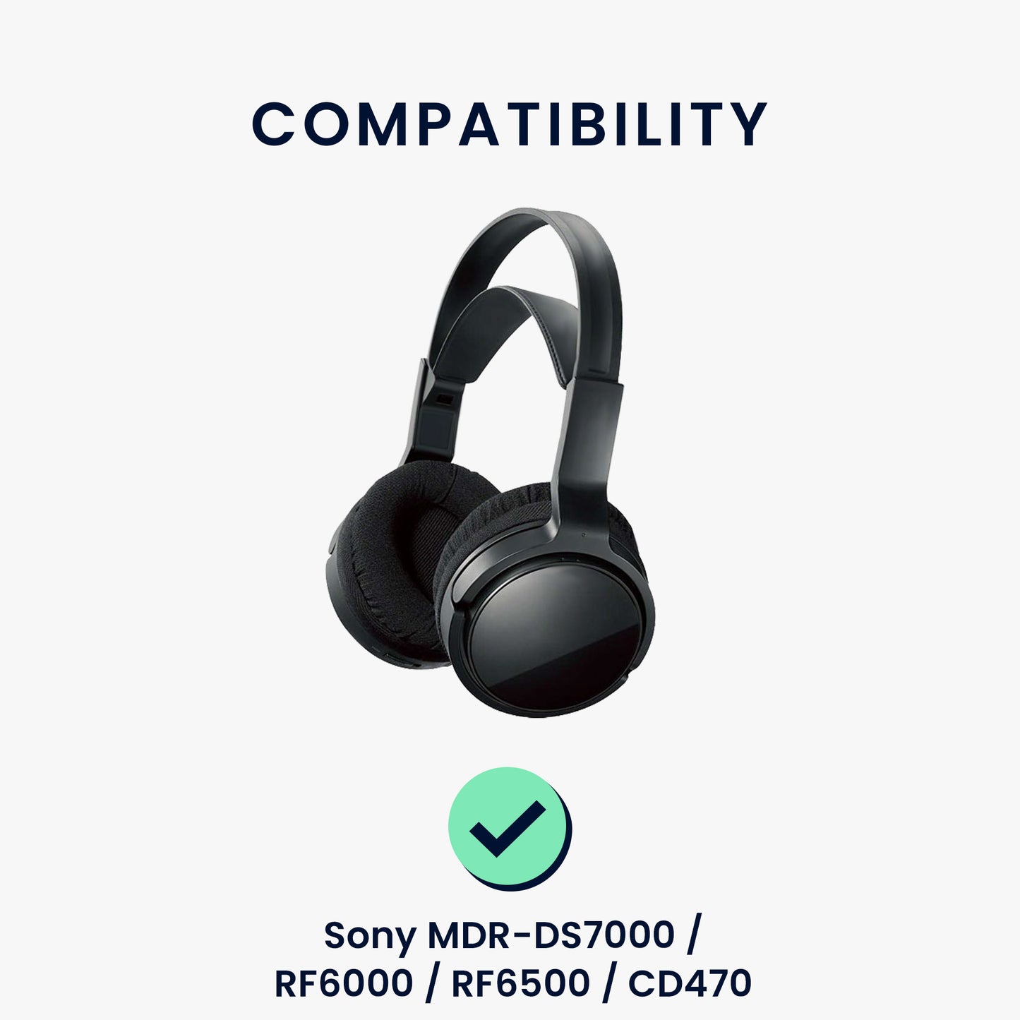 kwmobile Ohr Polster für Sony MDR-DS7000 / RF6000 / RF6500 / CD470 Ohrpolster Ersatz Ohrpolster Kopfhörer Ersatzteile Kopfhörer Ersatzpolster Over Ear Headphones