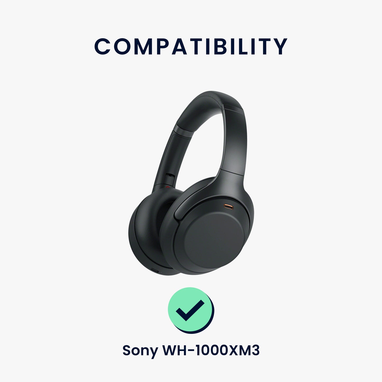 kwmobile Ohr Polster für Sony WH-1000XM3 Ersatz Ohrpolster Kopfhörer Ersatzteile Kopfhörer Ersatzpolster Over Ear Headphones