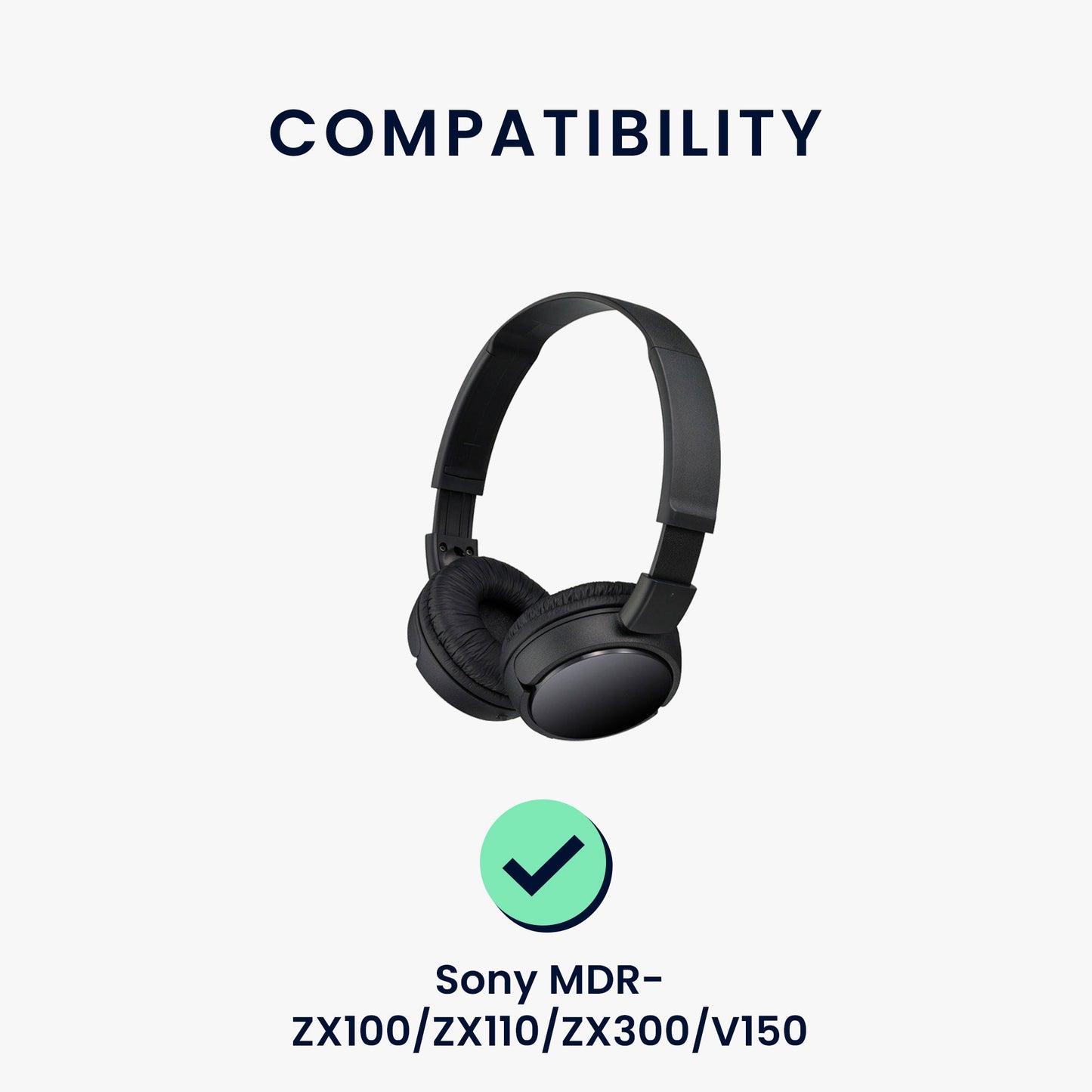 kwmobile Ohr Polster für Sony MDR-ZX100/ZX110/ZX300/V150 Ohrpolster Ersatz Ohrpolster Kopfhörer Ersatzteile Kopfhörer Ersatzpolster Over Ear Headphones