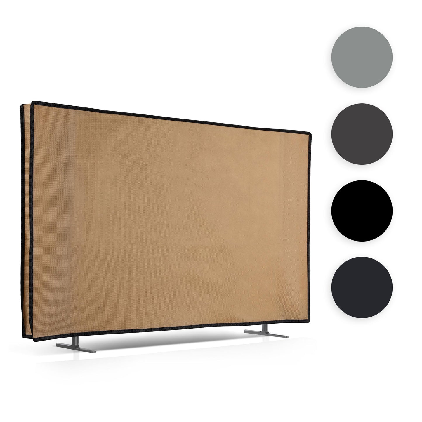 kwmobile 32" TV Abdeckung Indoor - Fernseher Hülle Bildschirmschutz Abdeckung - TV Bildschirm Staubschutzhülle - Fernsehabdeckung - Weiß Weiß  