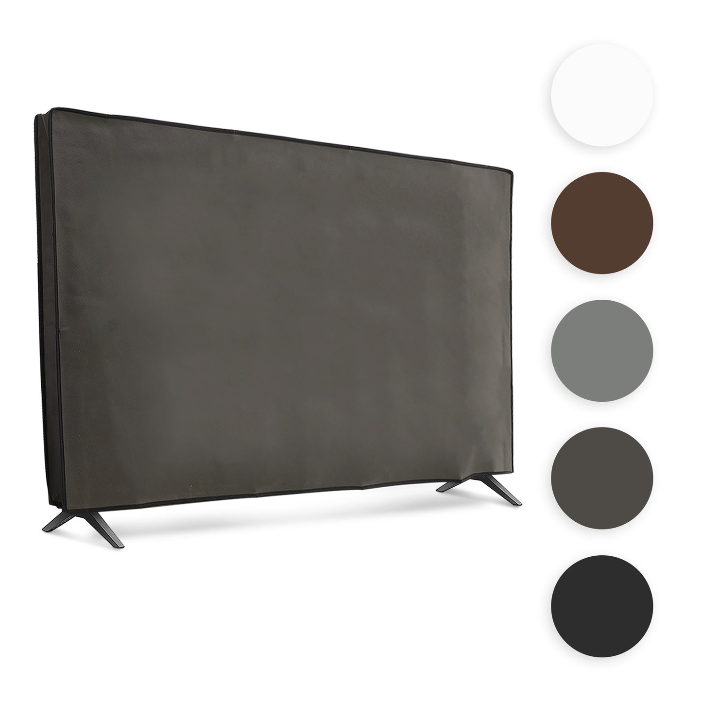 kwmobile 43" TV Abdeckung Indoor - Fernseher Hülle Bildschirmschutz Abdeckung - TV Bildschirm Staubschutzhülle - Fernsehabdeckung - Hellgrau Hellgrau  