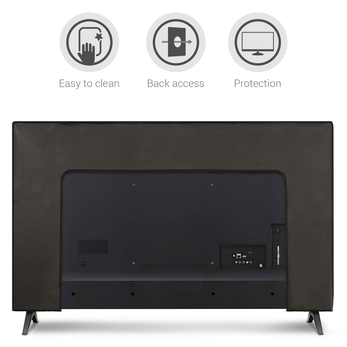 kwmobile 75" TV Abdeckung Indoor Fernseher Hülle Bildschirmschutz Abdeckung TV Bildschirm Staubschutzhülle Fernsehabdeckung