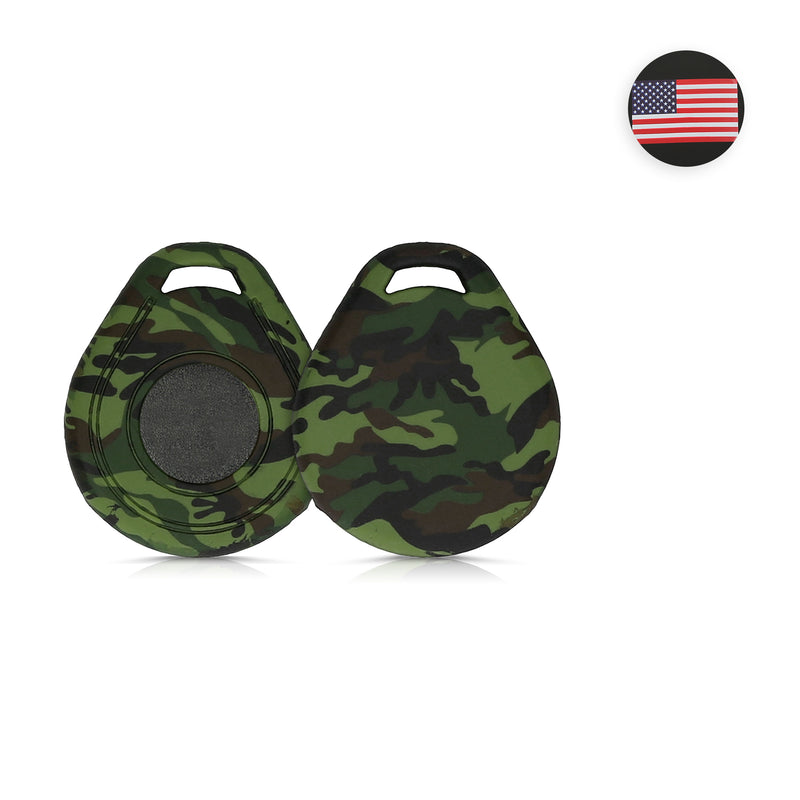 kwmobile Hülle kompatibel mit Harley Davidson Motorradschlüssel - Motorroller Schlüssel Schutzhülle Camouflage Schwarz Hellgrün Dunkelgrün Schwarz  [dsg01]