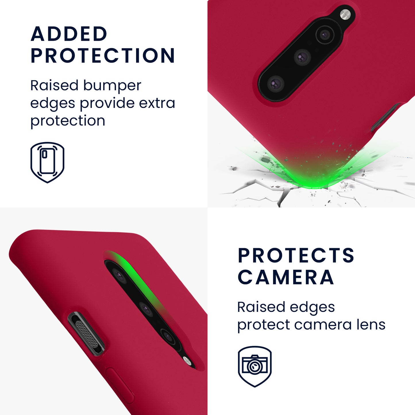 kwmobile Handyhülle für OnePlus 8 (2020) Hülle - Case Silikon - Kabelloses Laden - Schutzhülle Cover