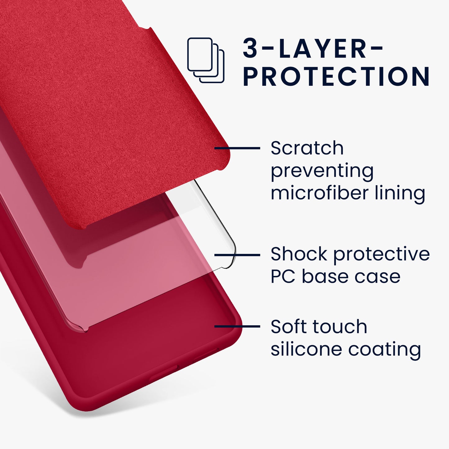 kwmobile Handyhülle für OnePlus 8 (2020) Hülle - Case Silikon - Kabelloses Laden - Schutzhülle Cover
