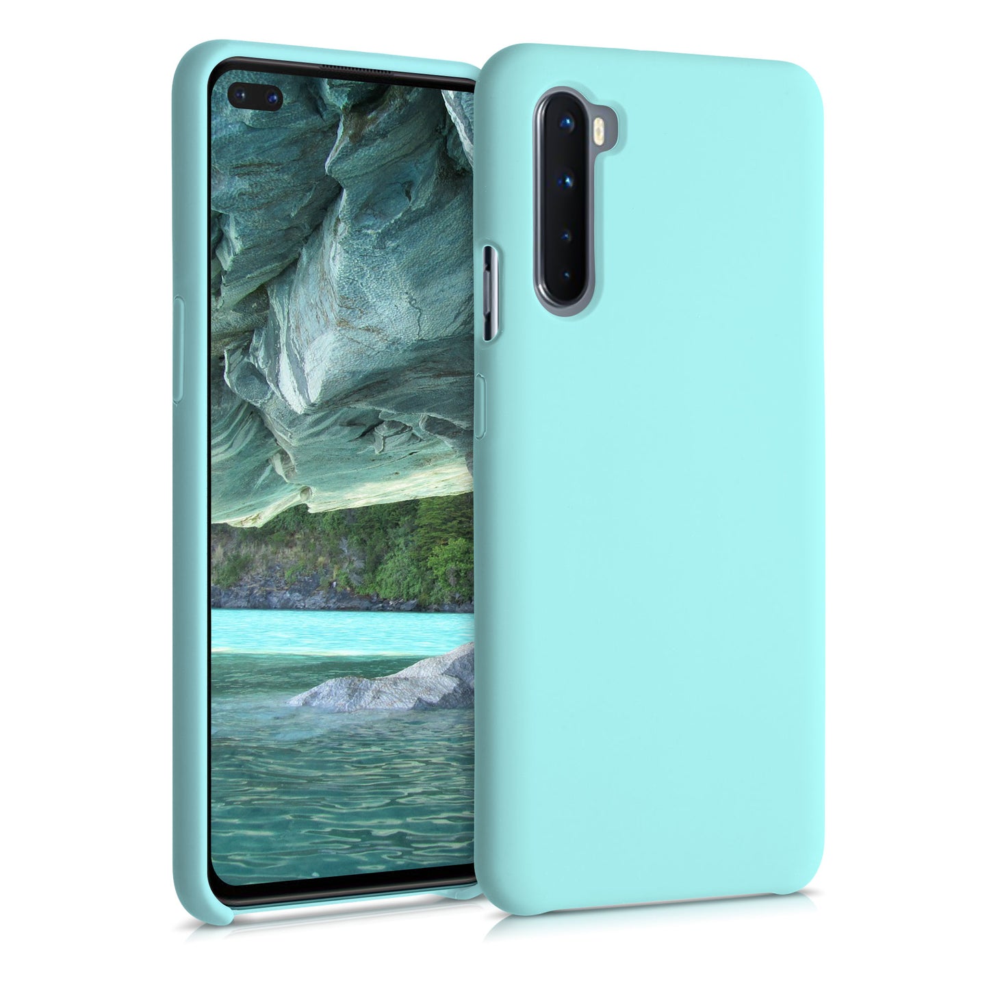 kwmobile Handyhülle für OnePlus Nord Hülle Case Silikon Kabelloses Laden Schutzhülle Cover