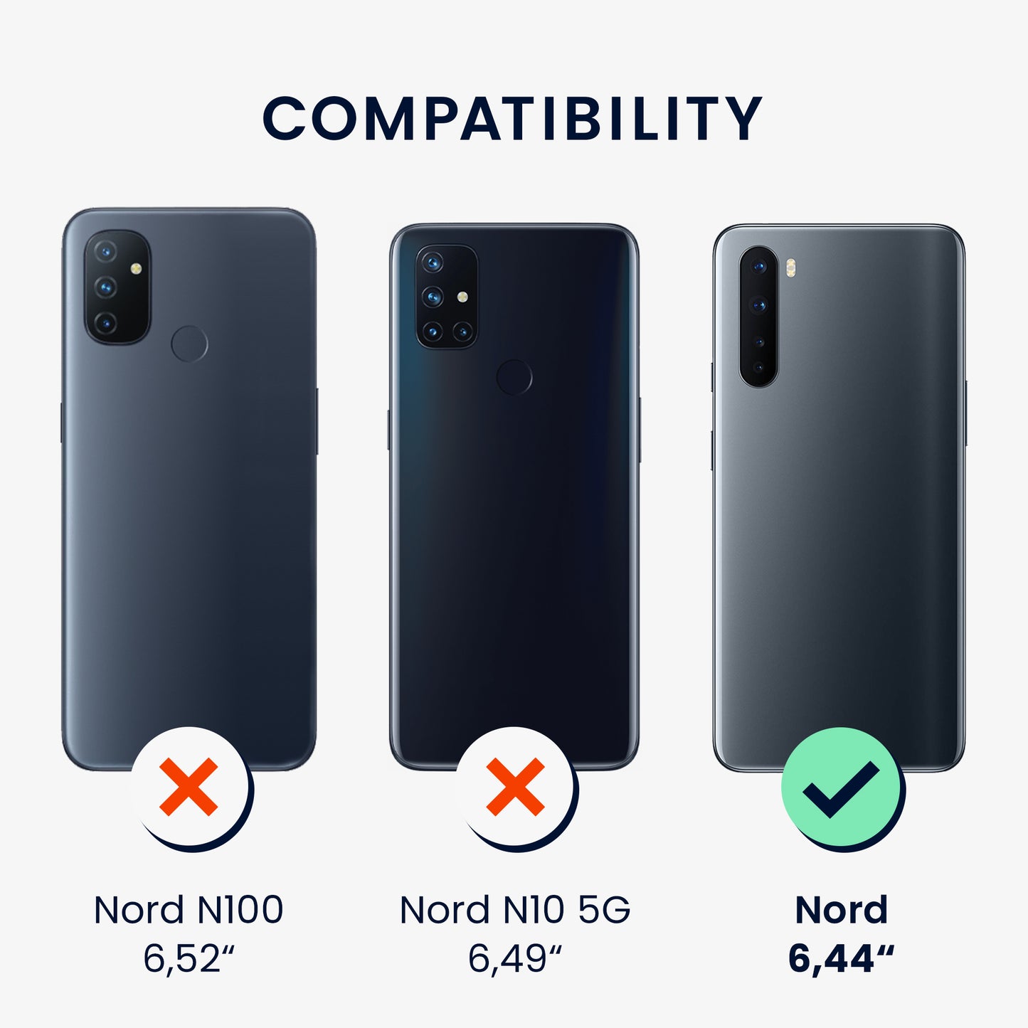 kwmobile Handyhülle für OnePlus Nord Hülle Case Silikon Kabelloses Laden Schutzhülle Cover