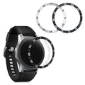 kwmobile Schutzring kompatibel mit Samsung Galaxy Watch (46mm) / Galaxy Gear S3 Frontier & Classic Fitnesstracker - Bezel Ring Lünette in Silber Schwarz Silber  [dsg01]