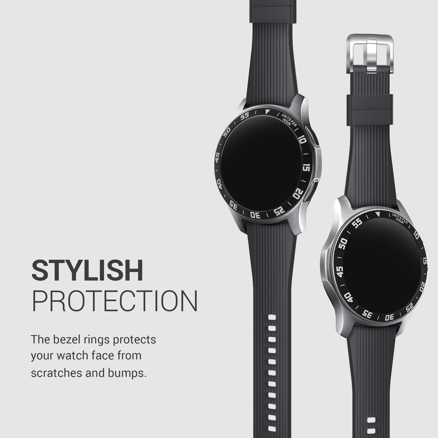 kwmobile Schutzring kompatibel mit Samsung Galaxy Watch / Galaxy Gear S3 Frontier & Classic Fitnesstracker
