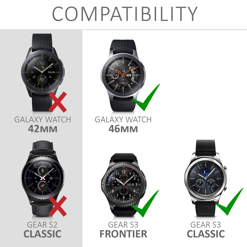 kwmobile Schutzring kompatibel mit Samsung Galaxy Watch / Galaxy Gear S3 Frontier & Classic Fitnesstracker