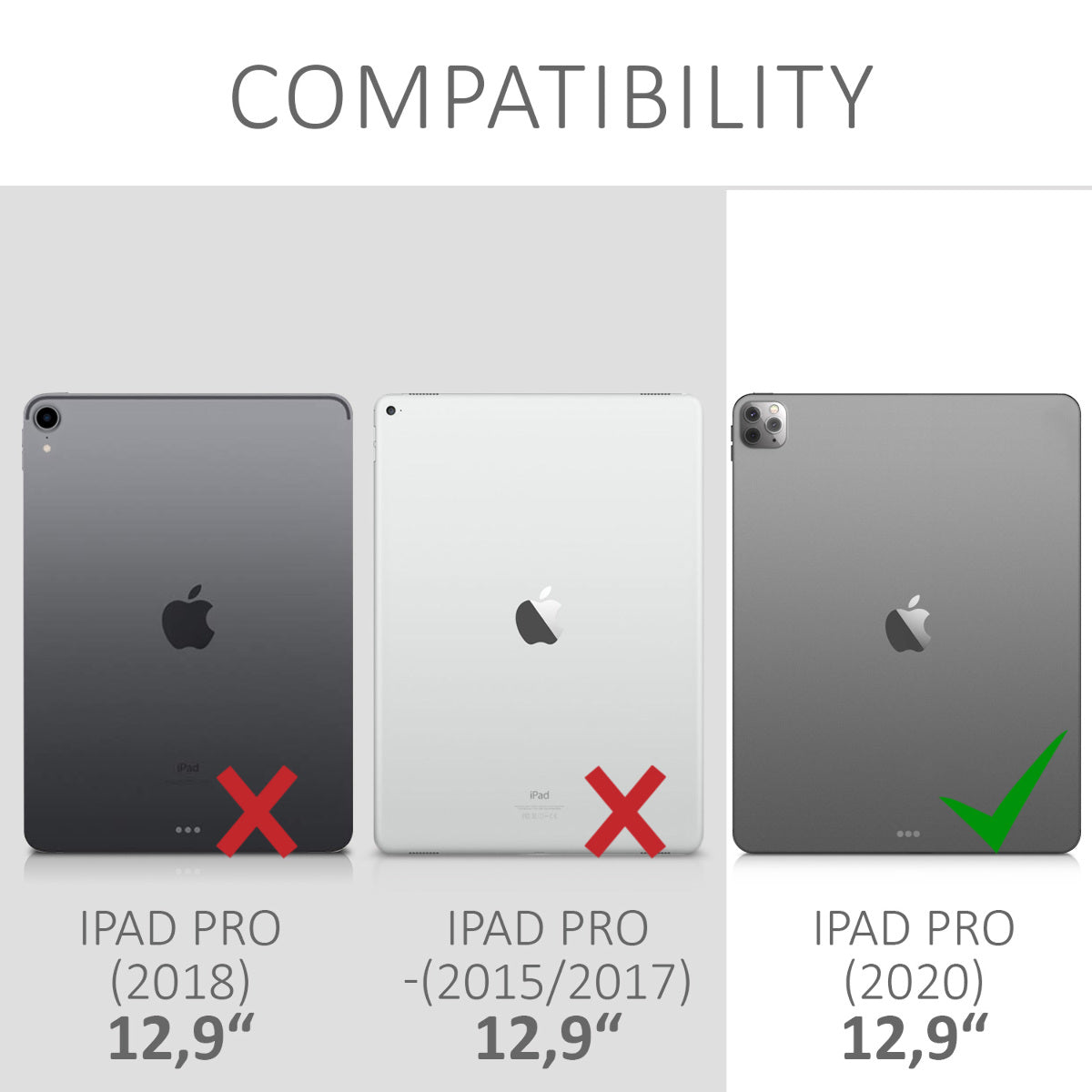 2x Folie kompatibel mit Apple iPad Pro 12,9" (2020)