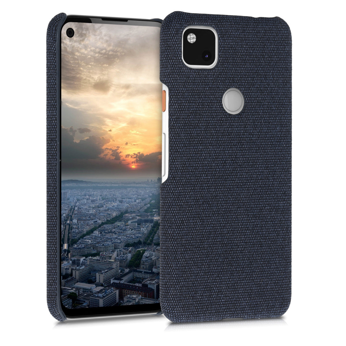 kwmobile Schutzhülle kompatibel mit Google Pixel 4a - Hülle - Stoff Cover Handyhülle - Backcover