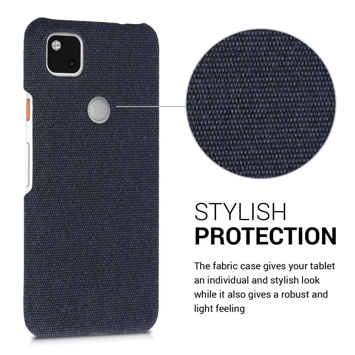 kwmobile Schutzhülle kompatibel mit Google Pixel 4a - Hülle - Stoff Cover Handyhülle - Backcover