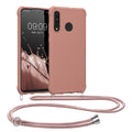 kwmobile Necklace Case kompatibel mit Huawei P30 Lite Hülle - Cover mit Kordel zum Umhängen - Silikon Schutzhülle