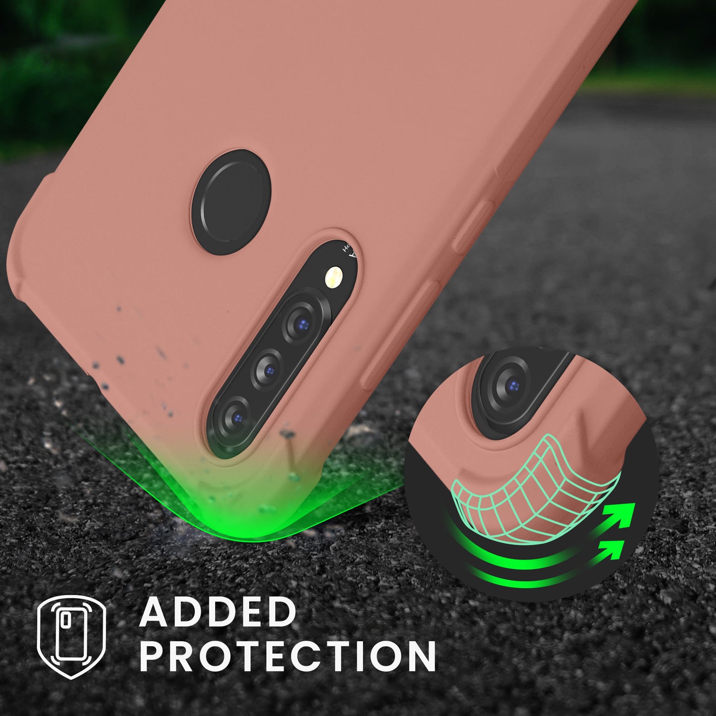 kwmobile Necklace Case kompatibel mit Huawei P30 Lite Hülle - Cover mit Kordel zum Umhängen - Silikon Schutzhülle