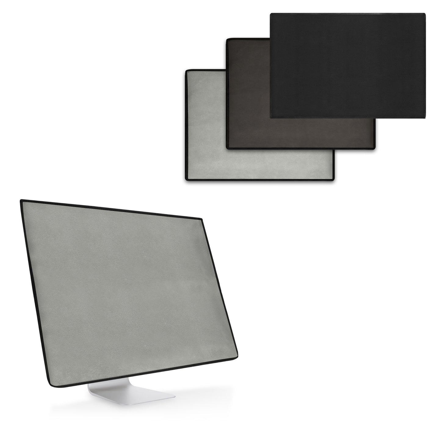 kwmobile Hülle kompatibel mit Apple iMac 27" / iMac Pro 27" - mit Fach für Apple Magic Keyboard, Magic Mouse und Kabel - Schwarz Schwarz  