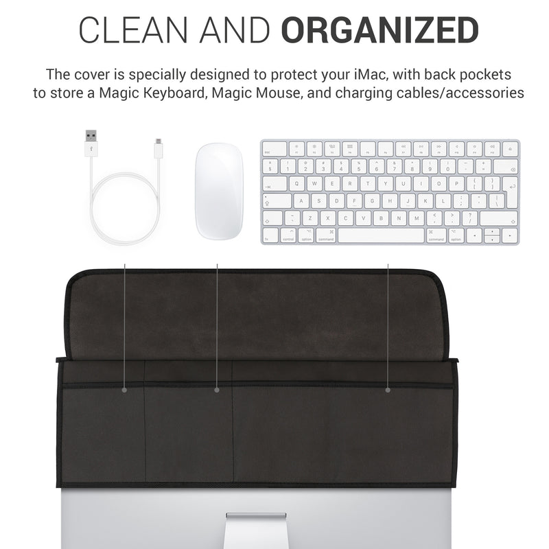 kwmobile Hülle kompatibel mit Apple iMac 27" / iMac Pro 27" - mit Fach für Apple Magic Keyboard, Magic Mouse und Kabel