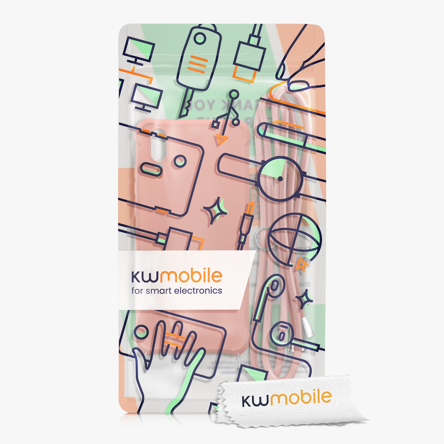 kwmobile Necklace Case kompatibel mit Huawei P20 Hülle - Cover mit Kordel zum Umhängen - Silikon Schutzhülle