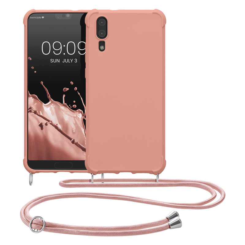 kwmobile Necklace Case kompatibel mit Huawei P20 Hülle - Cover mit Kordel zum Umhängen - Silikon Schutzhülle
