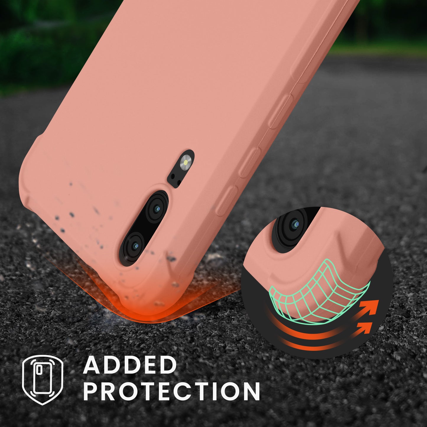 kwmobile Necklace Case kompatibel mit Huawei P20 Hülle - Cover mit Kordel zum Umhängen - Silikon Schutzhülle