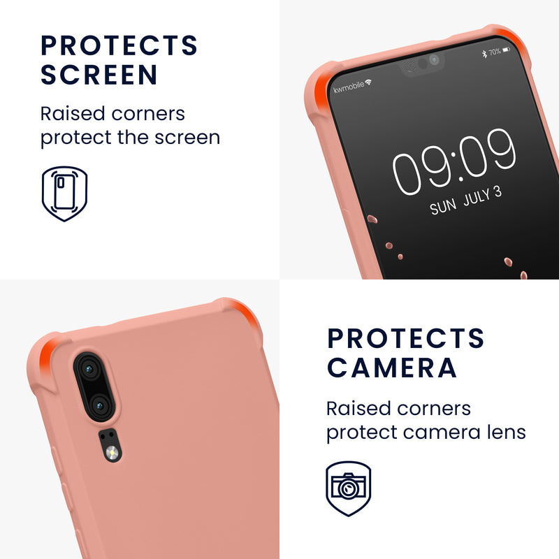 kwmobile Necklace Case kompatibel mit Huawei P20 Hülle - Cover mit Kordel zum Umhängen - Silikon Schutzhülle