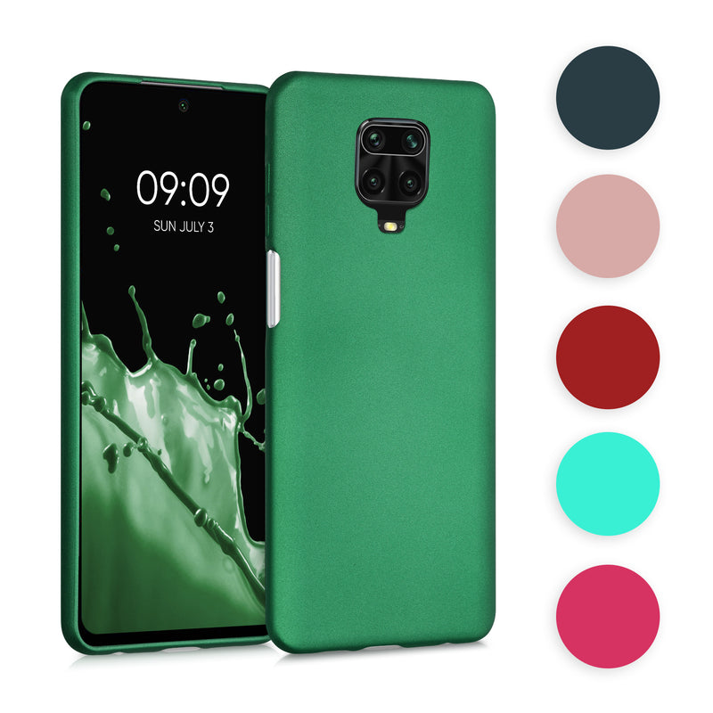 kwmobile Case kompatibel mit Xiaomi Redmi Note 9S / 9 Pro / 9 Pro Max Hülle - Schutzhülle aus Silikon metallisch schimmernd - Handyhülle Metallic Dunkelrot Metallic Dunkelrot  